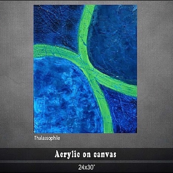 Thalassophile mixed media on canvas - Picture 1 of 2